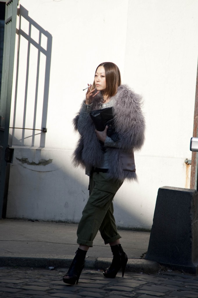 Fluffy Gray Fur Coat, Isabel Marant Show